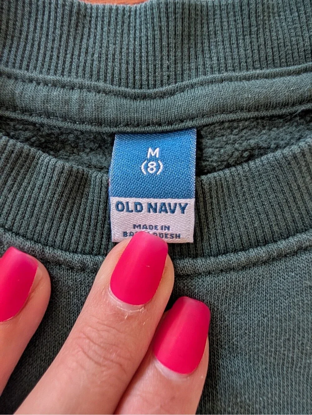 Old Navy Good Vibes Only Green Sweatshirt Girl's Size M (8)